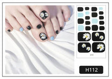 Load image into Gallery viewer, Toe Nail Sticker Wraps Adhesive Decals Toenail Polish Strips DIY Pedicure Foot Decals Manicure Strips Decals Full Wraps Women Glitter Toenail Nail Polish Strips Decals Full Wraps Self Adhesive Toe Nail Tip Full Toe Nail Wraps Feet Decorations
