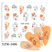 Load image into Gallery viewer, Avocado Fruit Transfer Nail Stickers Charms Winter Water Sticker For Nails Sliders Character Image Tattoo Decal Decoration Cute Summer Nail Art Stickers Summer Fruit Stickers on Nails Unicorn Banana Cherry Avocado Dog Strawberry Nail Art Decals
