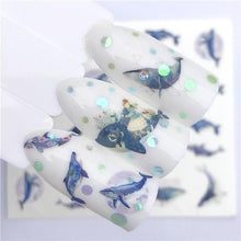 Load image into Gallery viewer, Fox Wolf Animal 3D Embossed Nail Sticker Flower Adhesive Manicure Slider Nail Art Tips Decorations Decals Manicure Design Golden Firework Star Accessories Heart Nail Art Stickers Glitter Decals Love Nail Sequins Laser Heart Nail
