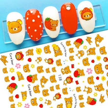 将图片加载到图库查看器，Nail Stickers Cute Rabbit Nail Art Decorations No Face Man Sliders For Manicure Cute Cartoon Nail Art Sticker Decals for Women Kids Girls Manicure Decoration Nail Art Supplies 3D Self-Adhesive Nail Decals Designer Nail Stickers for Acrylic Nails
