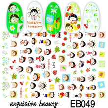将图片加载到图库查看器，Nail Stickers Cute Rabbit Nail Art Decorations No Face Man Sliders For Manicure Cute Cartoon Nail Art Sticker Decals for Women Kids Girls Manicure Decoration Nail Art Supplies 3D Self-Adhesive Nail Decals Designer Nail Stickers for Acrylic Nails
