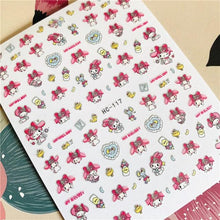 Load image into Gallery viewer, Cute rabbit Cute cat  Japanese Justice Girl 3D Back Glue Nail Sticker Nail Decoration Nail Art Nail Ornament Self Adhesive Nail Decals for Nail Art Decoration Including Hearts Stars Letters Bowknot Leaves Flowers Plants Fruits Butterflies for Woman
