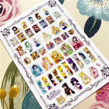 Load image into Gallery viewer, Cute rabbit Cute cat  Japanese Justice Girl 3D Back Glue Nail Sticker Nail Decoration Nail Art Nail Ornament Self Adhesive Nail Decals for Nail Art Decoration Including Hearts Stars Letters Bowknot Leaves Flowers Plants Fruits Butterflies for Woman
