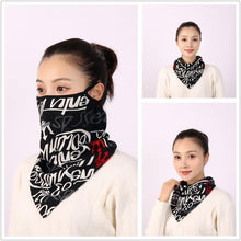 Load image into Gallery viewer, Cotton Women Mask Scarf Face Mascarillas Wraps Floral Print Lady Warm Neck Scarves Foulard Bandana Reusable Outdoor Riding Masks Scarf Neck Gaiter Headwear Headband Head Wrap Scarf Mask Neck Ear Warmers Headbands Perfect Bandana
