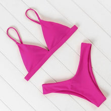 Load image into Gallery viewer, Micro Mini Bikini Swimwear Women Halter Push Up Bikini Set Padded Bra  Women's Underwired Triangle Bathing Two Pieces Swimsuit Bikini Set  Swimsuit Bandage Swim Suit
