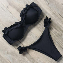 Load image into Gallery viewer, Bikini Swimwear Women Swimsuit  Leopard Bikini Set Women's Halter Triangle Bikini Bottom Cheeky Two Piece Swimsuits Push Up Bathing Suit Female Summer Beach Wear
