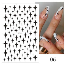 将图片加载到图库查看器，Gold Christmas Snowflake 3D Nail Stickers Sparkly Iridescent Silver Xmas Tree Elk Deer Transfer Sliders Winter Nails Accessories Design Decor Tip Transfer Nail Decals Sticker For Pretty Girl Self-Adhesive Nail Decals Designer Nail Stickers
