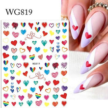将图片加载到图库查看器，Gold Christmas Snowflake 3D Nail Stickers Sparkly Iridescent Silver Xmas Tree Elk Deer Transfer Sliders Winter Nails Accessories Design Decor Tip Transfer Nail Decals Sticker For Pretty Girl Self-Adhesive Nail Decals Designer Nail Stickers
