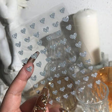 将图片加载到图库查看器，Gold Christmas Snowflake 3D Nail Stickers Sparkly Iridescent Silver Xmas Tree Elk Deer Transfer Sliders Winter Nails Accessories Design Decor Tip Transfer Nail Decals Sticker For Pretty Girl Self-Adhesive Nail Decals Designer Nail Stickers
