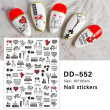 将图片加载到图库查看器，Gold Christmas Snowflake 3D Nail Stickers Sparkly Iridescent Silver Xmas Tree Elk Deer Transfer Sliders Winter Nails Accessories Design Decor Tip Transfer Nail Decals Sticker For Pretty Girl Self-Adhesive Nail Decals Designer Nail Stickers
