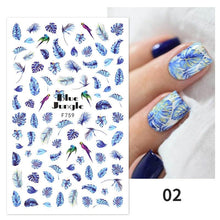 Load image into Gallery viewer, Flowers Leaves Line 3D Nail Stickers Autumn Winter Fall Leaf Design Transfer Sliders Abstract Waves Nail Art Decals Manicures  Decal Self-Adhesive 3D Wave Design Decoration for Women Girls Tape Nail Art Stickers Decal Decoration
