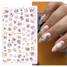 Load image into Gallery viewer, Flowers Leaves Line 3D Nail Stickers Autumn Winter Fall Leaf Design Transfer Sliders Abstract Waves Nail Art Decals Manicures  Decal Self-Adhesive 3D Wave Design Decoration for Women Girls Tape Nail Art Stickers Decal Decoration
