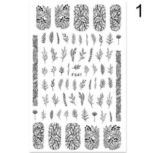 Load image into Gallery viewer, Flowers Leaves Line 3D Nail Stickers Autumn Winter Fall Leaf Design Transfer Sliders Abstract Waves Nail Art Decals Manicures  Decal Self-Adhesive 3D Wave Design Decoration for Women Girls Tape Nail Art Stickers Decal Decoration
