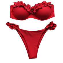 Load image into Gallery viewer, Bikini Swimwear Women Swimsuit  Leopard Bikini Set Women's Halter Triangle Bikini Bottom Cheeky Two Piece Swimsuits Push Up Bathing Suit Female Summer Beach Wear
