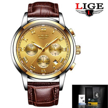 Load image into Gallery viewer, Men's Elegant Watch With Chronometers And Leather Belts  Business Style Perfect Gift Excellent Look
