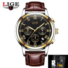 Load image into Gallery viewer, Men's Elegant Watch With Chronometers And Leather Belts  Business Style Perfect Gift Excellent Look
