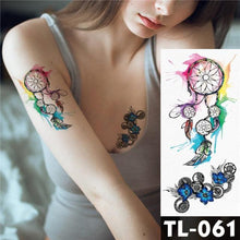 Load image into Gallery viewer, New Colorful And Black Womens Tattoo Temporary Flower Waterproof Elegant Modern Tattoo Realistic Design
