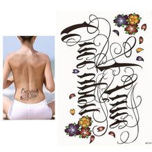 将图片加载到图库查看器，Elegant Temporary Waterproof Tattoos Big Tribal Sticker Black Large Body Art Makeup Fake Tattoo For Mens Womens
