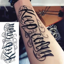 将图片加载到图库查看器，Elegant Temporary Waterproof Tattoos Big Tribal Sticker Black Large Body Art Makeup Fake Tattoo For Mens Womens

