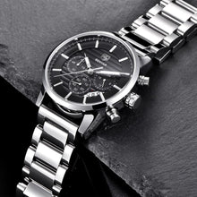 Load image into Gallery viewer, Luxury Steel Sports Men's Watches Business Design Leather Band Wrist Watch Military Quartz
