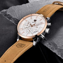 Load image into Gallery viewer, New Luxury Men Watches Chronograph Sports Watches Waterproof Casual Sport Leather Strap Quartz Men's Wrist Watch
