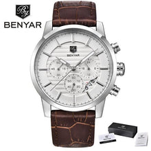 Load image into Gallery viewer, New Luxury Men Watches Chronograph Sports Watches Waterproof Casual Sport Leather Strap Quartz Men's Wrist Watch

