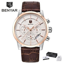 Load image into Gallery viewer, New Luxury Men Watches Chronograph Sports Watches Waterproof Casual Sport Leather Strap Quartz Men's Wrist Watch

