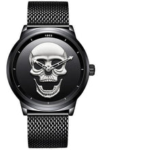 Load image into Gallery viewer, Men's Waterproof Stainless Steel Watch  3D Skull And Fluorescent Hands Unique Design Perfect Gift
