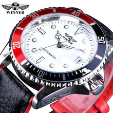 将图片加载到图库查看器，2021 Fashion Black Red Sport Mens Watches Luxury Luminous Hands Watch Elegant Leather Strap Design
