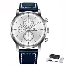 将图片加载到图库查看器，2021 New Business Men Watch Full Steel Quartz Luxury Casual Waterproof Leather Sports Male Wristwatch
