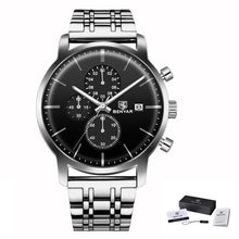 将图片加载到图库查看器，2021 New Business Men Watch Full Steel Quartz Luxury Casual Waterproof Leather Sports Male Wristwatch

