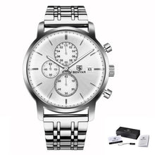 将图片加载到图库查看器，2021 New Business Men Watch Full Steel Quartz Luxury Casual Waterproof Leather Sports Male Wristwatch
