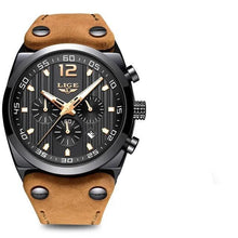Load image into Gallery viewer, Men's Waterproof  Watch With Leather  Belts, Chronometers And Day Display Fluorescent Pointers Excellent Gift Unique Design
