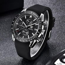 Load image into Gallery viewer, Luxury Men Stainless Steel Quartz Watch Accurate Timing Waterproof Analog Chronograph Men's Quartz Watches
