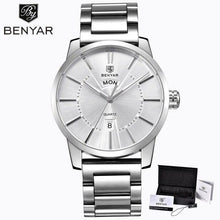 将图片加载到图库查看器，Business Fashion Men Watches Brown Luxury Military Leather Band Wristwatches  Date Week Display Watch
