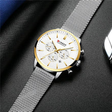 Load image into Gallery viewer, Unisex Elegant  Stainless Steel Watch With  Chronometer And Date Display Excellent Design Perfect Gift
