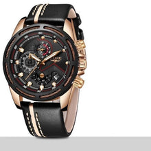Load image into Gallery viewer, Waterproof Men's Sports  Watch With Leather Transparent Belts, Chronometers Day View Perfect Gift
