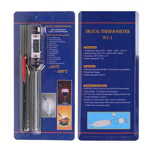 Load image into Gallery viewer, Professional Digital Kitchen Thermometer Barbecue Water Oil Digital Candy Candle Thermometer Cooking Kitchen BBQ Grill Thermometer Probe Instant Read Thermometer for Liquids  Meat Food Thermometers 304 Stainless Steel Probe Tools
