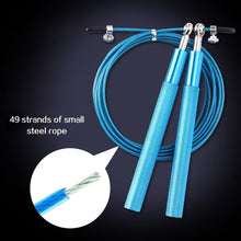 Load image into Gallery viewer, Professional Jump Rope Speed Skipping For Fitness Workout Training Flexible Jump Ropes For Fitness Quite Skipping Rope With Bearing Aluminum Alloy Handle And Carrying Bag

