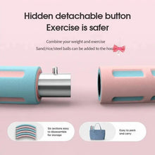 Load image into Gallery viewer, Professional Sports Fitness Hula Hoop Stainless Steel Elastic Thickened Foam Hula Hoop - Detachable Size Adjustable
