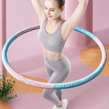 Load image into Gallery viewer, Professional Sports Fitness Hula Hoop Stainless Steel Elastic Thickened Foam Hula Hoop - Detachable Size Adjustable
