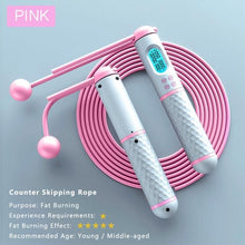 将图片加载到图库查看器，Professional Weight Loss Jump Rope Counter Speed Digital Jump Rope Adjustable Cordless Skipping Rope With Counter Adjustable Digital Counter Weighted Speed Skipping Rope With Weight Calorie Timer Circles For Training Fitness
