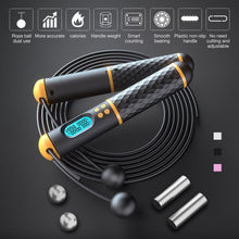 将图片加载到图库查看器，Professional Weight Loss Jump Rope Counter Speed Digital Jump Rope Adjustable Cordless Skipping Rope With Counter Adjustable Digital Counter Weighted Speed Skipping Rope With Weight Calorie Timer Circles For Training Fitness
