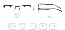 Load image into Gallery viewer, Progressive Reading Glasses Multifocal Anti Blue Ray Glass Glasses Half Frame Metal Alloy  For Men And Women Reading Glasses Anti Blue Ray Multifocus Reader
