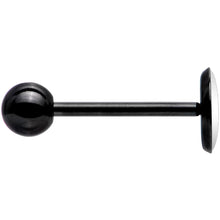 Load image into Gallery viewer, Black White Leopard Eyes Black Barbell Tongue Ring
