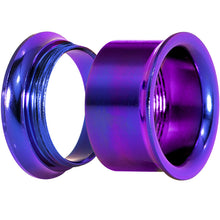 Load image into Gallery viewer, 2G Blue Anodized Titanium Steel Screw Fit Tunnel Plug Set
