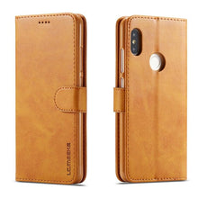 将图片加载到图库查看器，PU Leather Cover with RFID Blocking Card Holder Magnetic Clasp Folio Case For Xiaomi Redmi Note 5 Case Leather Wallet Luxury Cover Redmi Note 5 Pro 10 Pro 10s 9S 9 8 7 4 9T 10 5G 11 Case Flip Cover
