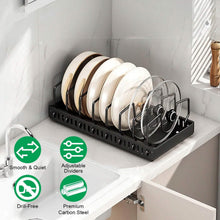 Load image into Gallery viewer, Pull Out Pots and Pans Organizer with 8 Adjustable Dividers
