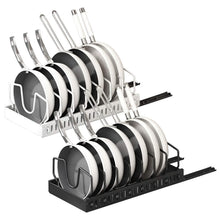 Load image into Gallery viewer, Pull Out Pots and Pans Organizer with 8 Adjustable Dividers
