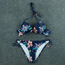 Load image into Gallery viewer, Push Up Bikini Floral Print Swimsuit Swimwear Women Bathing Suit Bikinis Set Brazilian Beach Female Wear Women's Bikini Swimsuits Floral Printed Bathing Suits for Women 2 Piece Bikini
